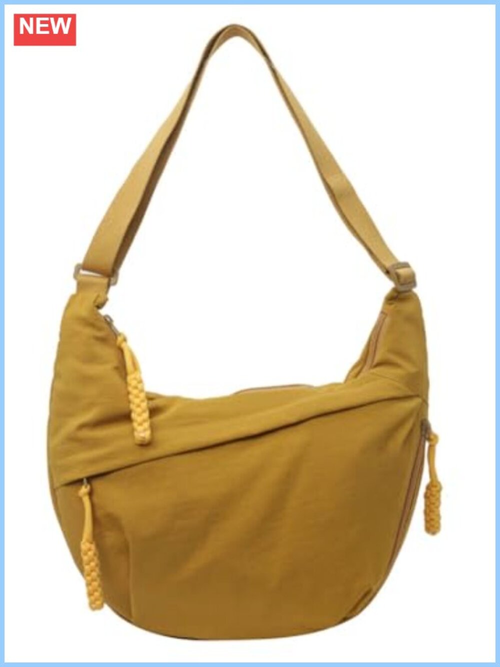 Waterproof Nylon Hobo Shoulder Bag Crescent Crossbody Slouchy Purse